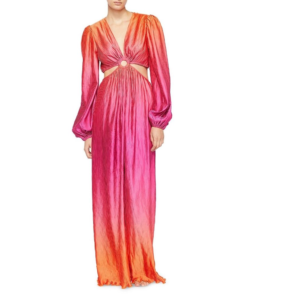 Jonathan Simkhai Women's Jaelyyn Ombré Dress Orange L B4HP